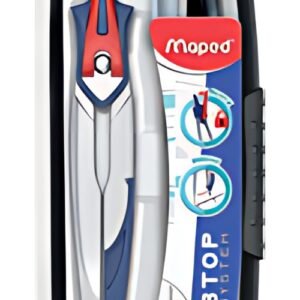 Maped Coffret compas Stop System, set de 5 pièces, gris