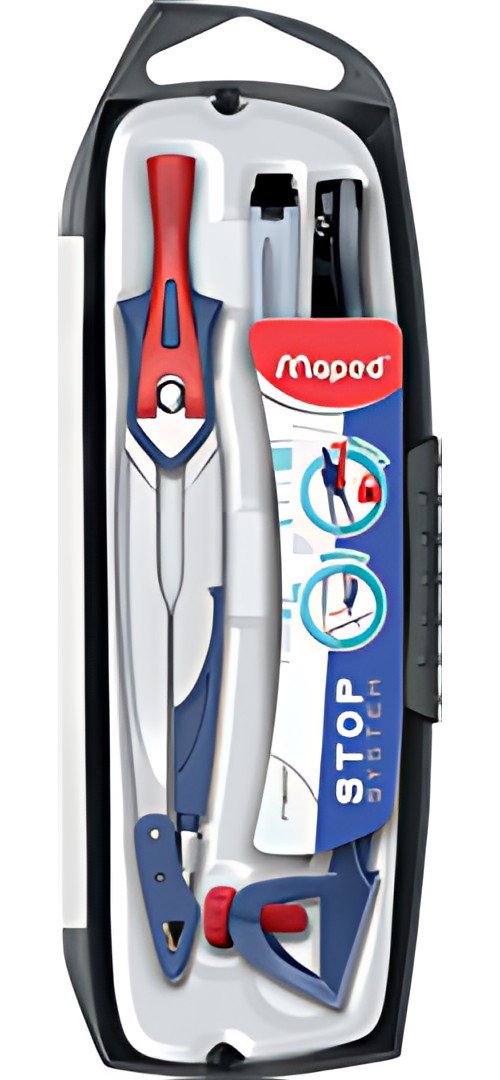 Maped Coffret compas Stop System, set de 5 pièces, gris