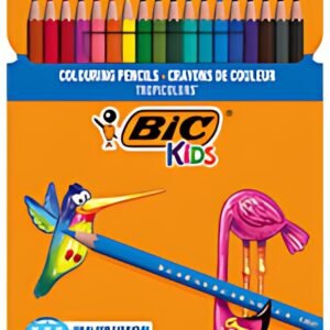 BIC KIDS Crayons de couleur Tropicolors , étui carton de 18