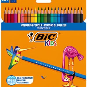 BIC KIDS Crayons de couleur Tropicolors, étui en carton
