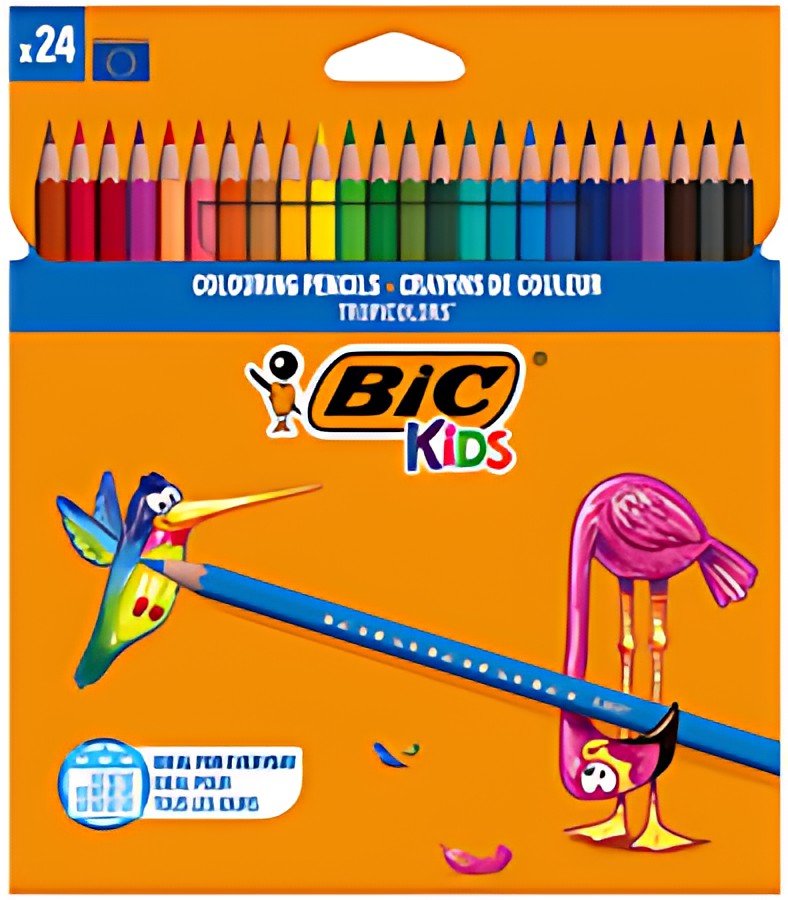 BIC KIDS Crayons de couleur Tropicolors, étui en carton