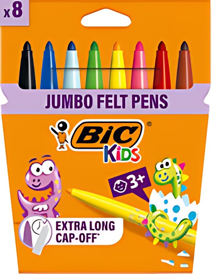 BIC KIDS Feutre Visacolor XL ecolutions, étui en carton de 8