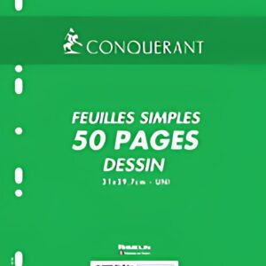 CONQUERANT SEPT Feuillets mobiles de dessin 210 x 297 mm