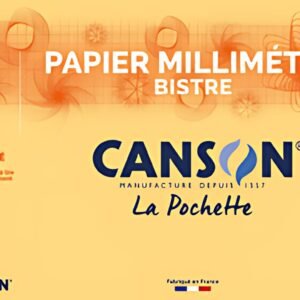 CANSON Papier millimétré, A4, 90 g/m2, couleur: bistre