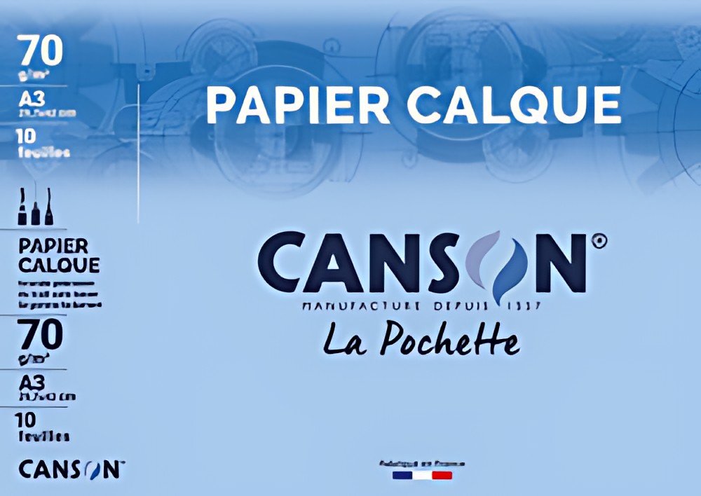 CANSON Papier calque satin, A3, 90 g/m2
