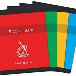 CONQUERANT SEPT Cahier de dessin NF40, 170 x 220 mm, uni