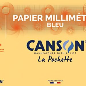 CANSON Papier millimétré, A4, 90 g/m2, couleur: bleu