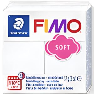 FIMO Pâte à modeler SOFT, à cuire, 57 g, blanc