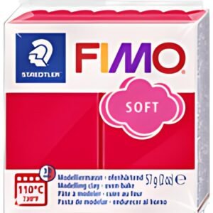 FIMO Pâte à modeler SOFT, à cuire, 57 g, rouge indien