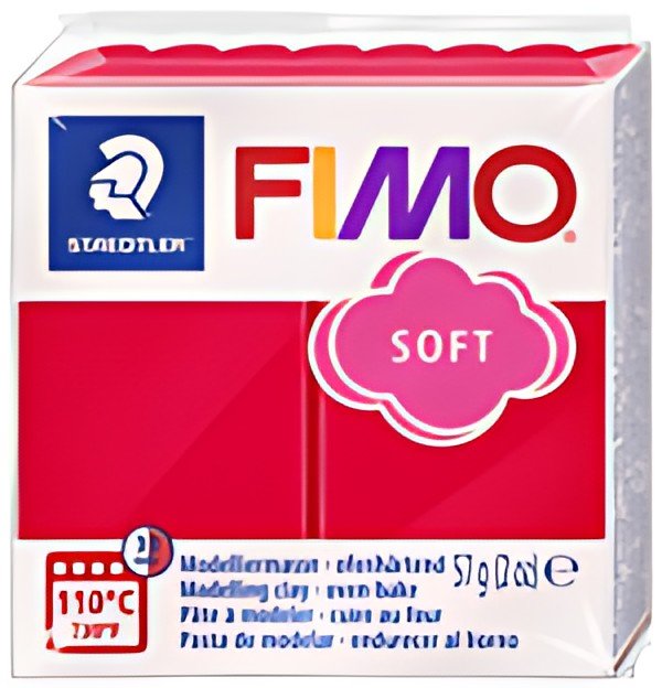 FIMO Pâte à modeler SOFT, à cuire, 57 g, rouge indien