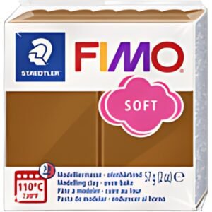 FIMO Pâte à modeler SOFT, à cuire, 57 g, caramel