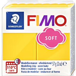 FIMO Pâte à modeler SOFT, à cuire, 57 g, jaune soleil