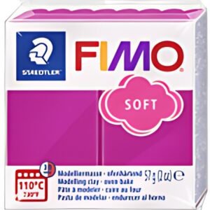 FIMO Pâte à modeler SOFT, à cuire, 57 g, framboise