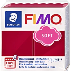 FIMO Pâte à modeler SOFT, à cuire, 57 g, rouge cerise