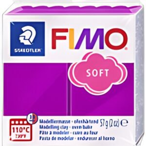 FIMO Pâte à modeler SOFT, à cuire, 57 g, pourpre