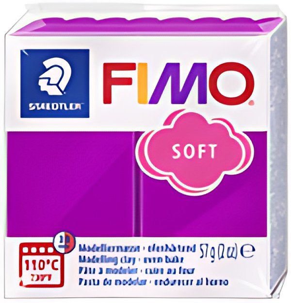 FIMO Pâte à modeler SOFT, à cuire, 57 g, pourpre