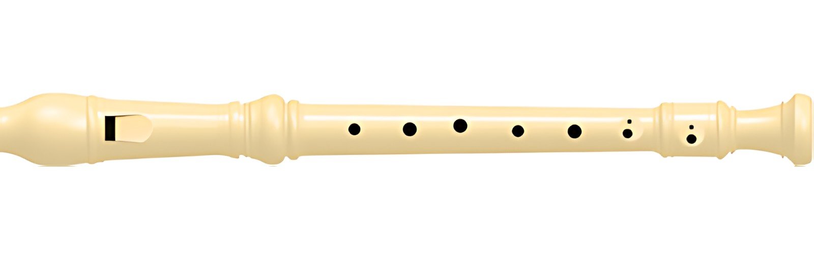 Maped Flûte en plastique, trous "Baroque", blanc