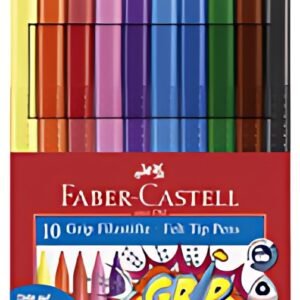 FABER-CASTELL Stylo feutre GRIP COLOUR MARKER, étui de 10