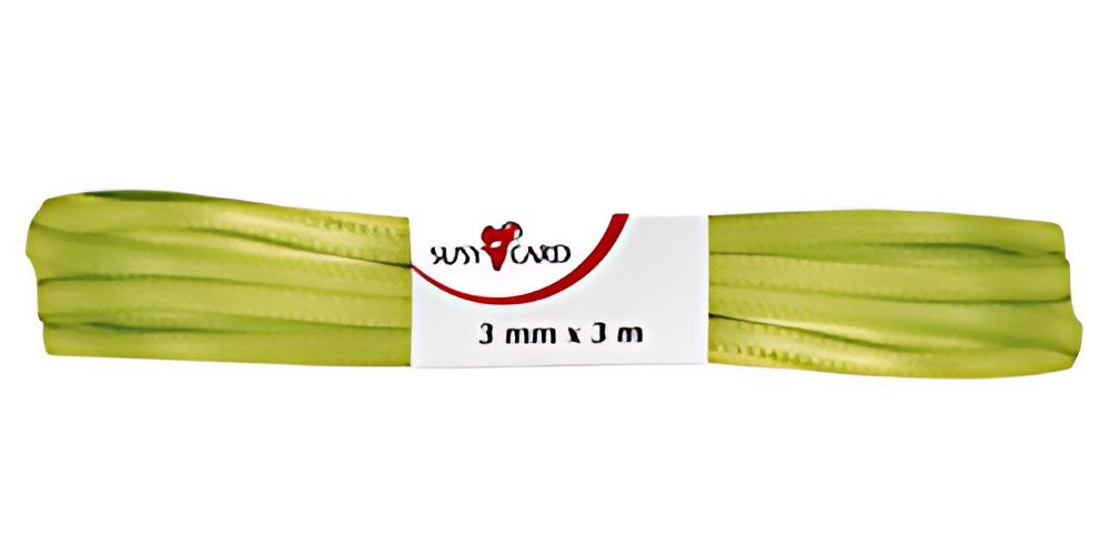SUSY CARD Ruban cadeau "double satin", 3 mm x 3 m, vert