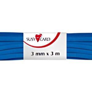 SUSY CARD Ruban cadeau "double satin", 3 mm x 3 m, bleu