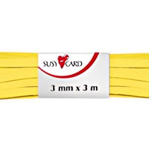 SUSY CARD Ruban cadeau "double satin", 3 mm x 3 m, jaune