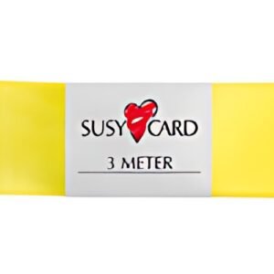 SUSY CARD Ruban cadeau "double satin", 25 mm x 3 m, jaune