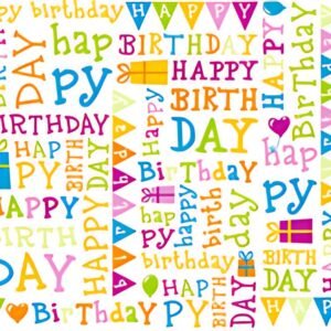 SUSY CARD Film cadeau "Birthday", 30 microns, sur rouleau