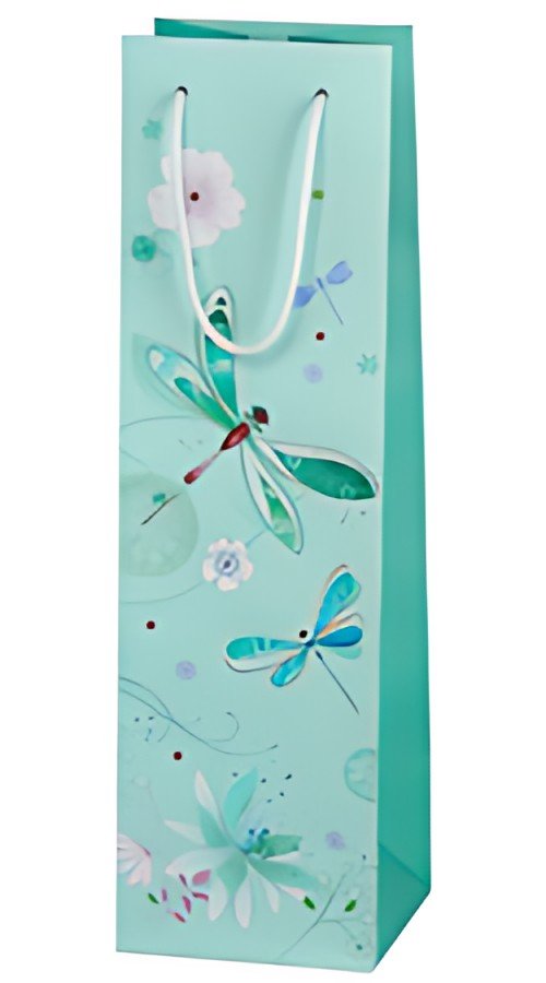 SUSY CARD Sac cadeau pour bouteille "Dragonfly", 1 bouteille