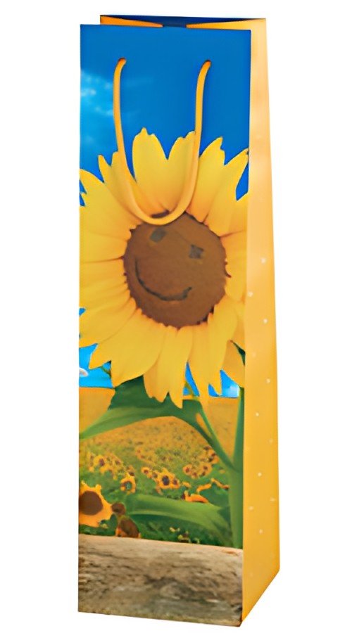 SUSY CARD Sac cadeau pour bouteille "Sunflower Smile"