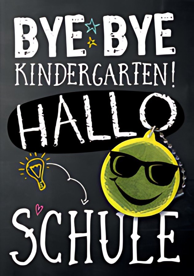 Carte de voeux de rentrée CACTUS "Bye Bye Kindergarten"