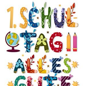 CACTUS Schulanfangs-Grußkarte "Alles Gute"