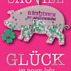 Carte de Nouvel An CACTUS avec cochon confettis