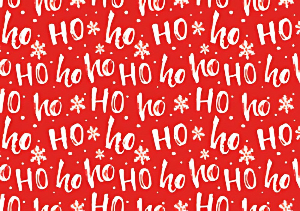 SUSY CARD Papier cadeau de Noël "Ho Ho Ho"