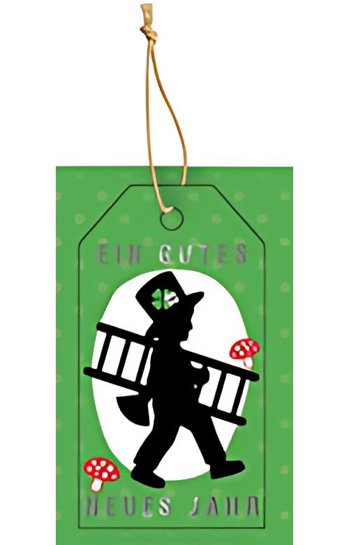 Étiquette cadeau du Nouvel An CACTUS "Ramoneur"