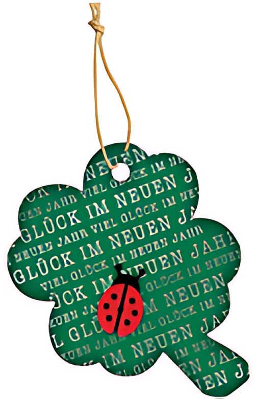 Étiquette cadeau du Nouvel An CACTUS "Trèfle"