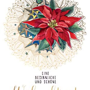 Carte de Noël CACTUS "Poinsettia"