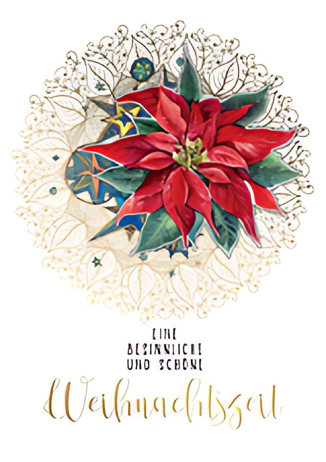 Carte de Noël CACTUS "Poinsettia"