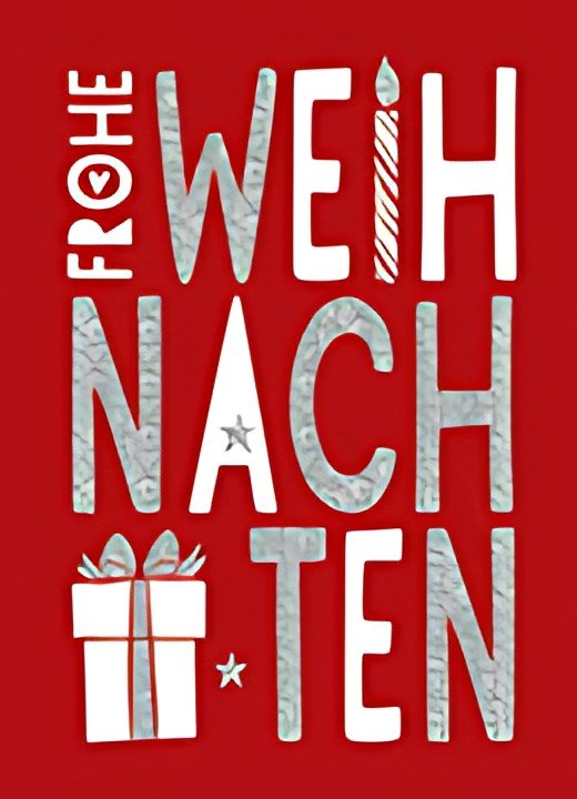 Mini carte de Noël CACTUS "Joyeux Noël", avec mica