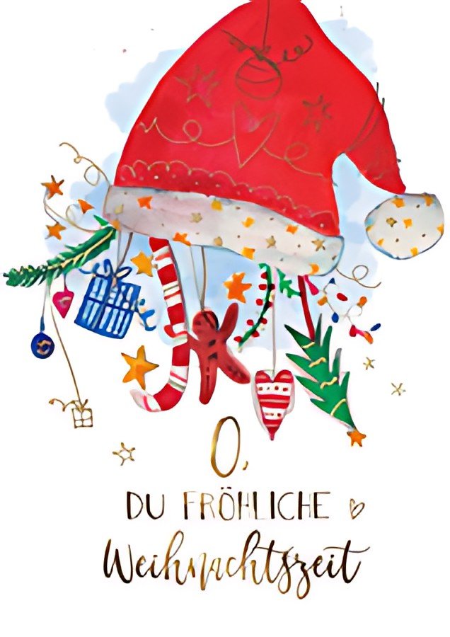 Carte de Noël CACTUS "Chapeau Rouge"