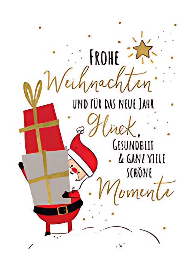 CACTUS Weihnachtskarte "Geschenke Weihnachtsmann"
