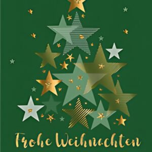 Carte de Noël CACTUS "Sapin de Noël composé d'étoiles"