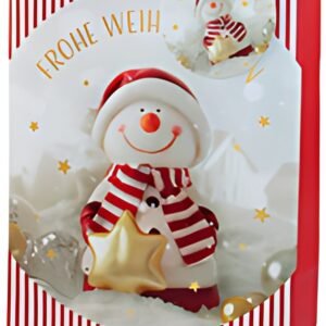 Sac cadeau de Noël CACTUS "Bonhomme de neige", moyen