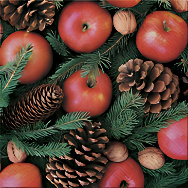 SUSY CARD Serviette à motif de Noël "Pommes"