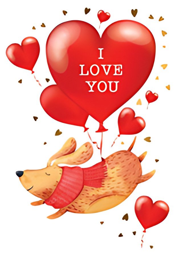 CACTUS Carte de voeux "I love you"