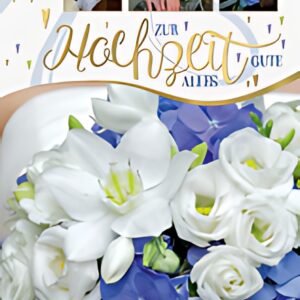 CACTUS Hochzeitskarte "Lila und weiße Blumen"