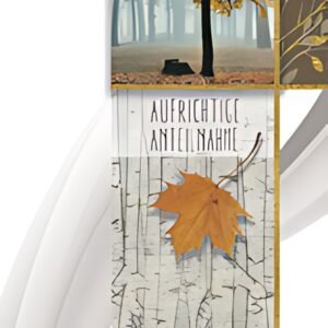Carte de deuil CACTUS "Forêt d'Automne & Feuille"