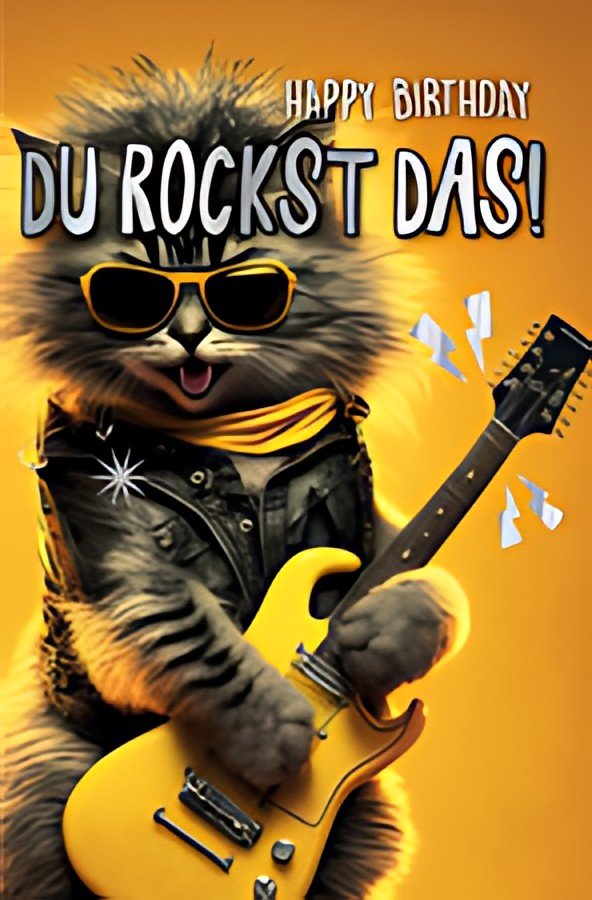 CACTUS Geburtstagskarte - Humor "Katze"