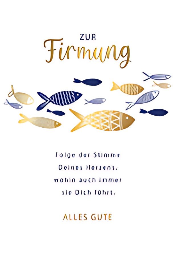 CACTUS Firmungskarte "Fische"