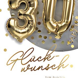 Carte d'anniversaire SUSY CARD "Ballons en aluminium" - 50e anniversaire