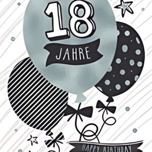CACTUS Geburtstagskarte "Luftballon" - 20. Geburtstag